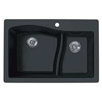Swan quartz composite 70/30 double bowl sink