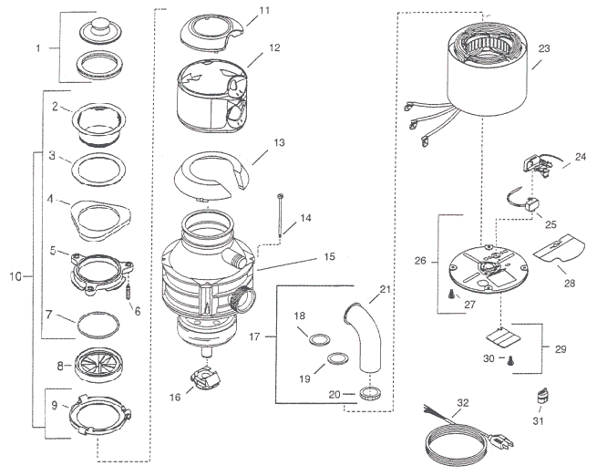 Replacement Parts For Insinkerator 444 Garbage Disposers