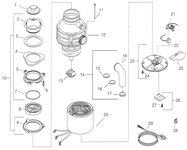 Repair Parts For Insinkerator Badger 1 And Badger 5 Garbage