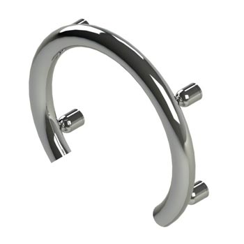 Hand Held Shower Holder for 1-1/4 Grab Bar with Brushed Nickel Finish,  Grab Bar Accessories