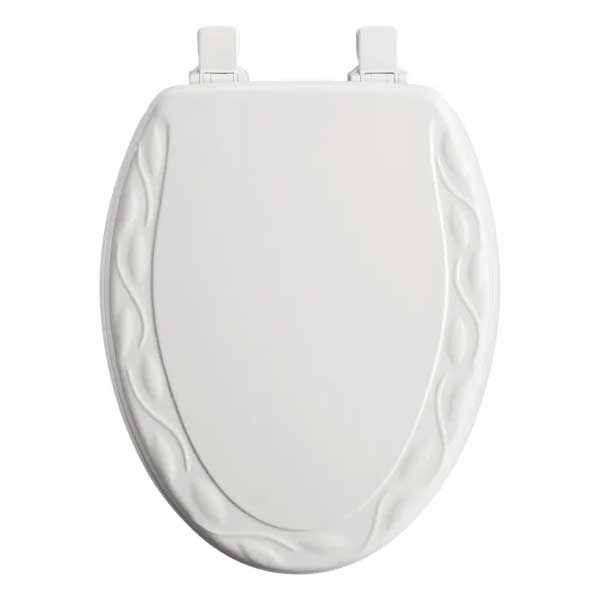 Bemis Ivy White Round/Elongated Enameled Wood Toilet Seats