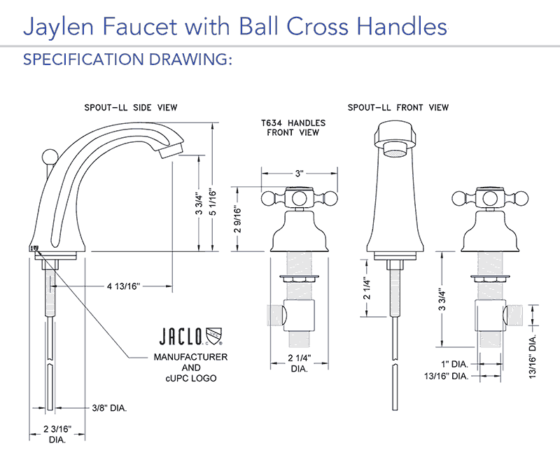 Jaclo Luxury Widespread Bathroom Faucets