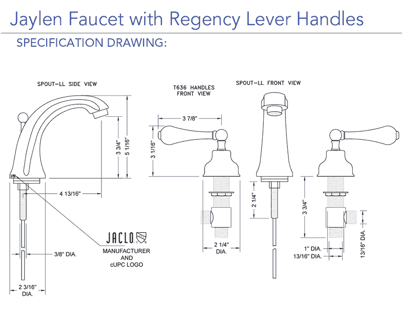 Jaclo Luxury Widespread Bathroom Faucets