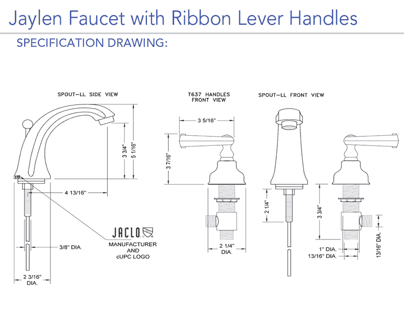 Jaclo Luxury Widespread Bathroom Faucets