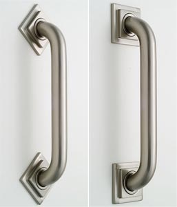 Jaclo grab bar w/ square or diamond flange