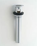 Grid top bathroom sink drain