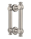 Jaclo reeded back-to-back shower door pull with end caps