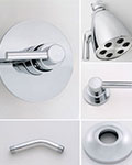 Jaclo Contempo lever handle thermostatic shower system