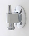 Jaclo modern supply elbow with pin mount handshower holder