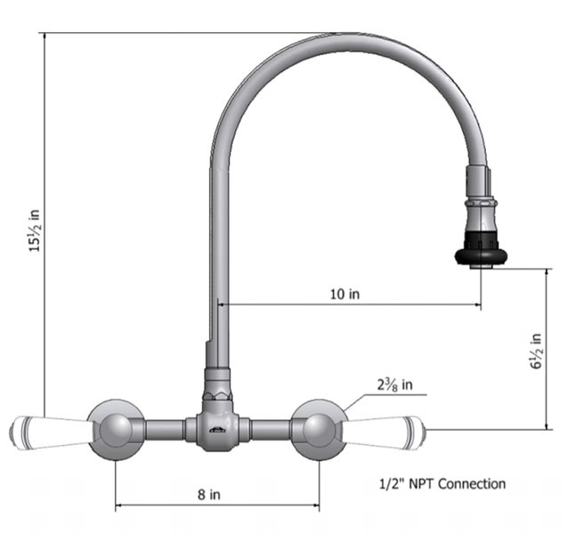 Steam Valve Original Wall Mount Bridge Faucets