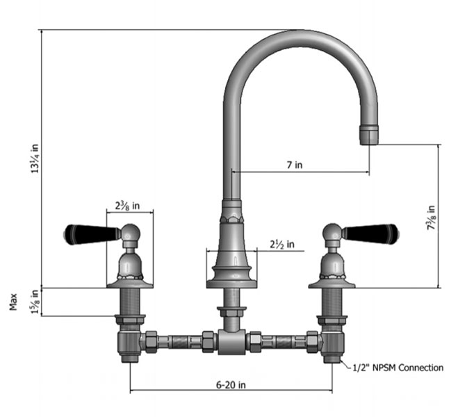 Widespread Kitchen Faucets The 7 Reach Swivel Spout Makes A Great Addition To Bar And Pantry Sinks