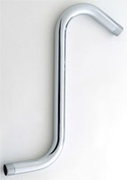 S-shaped shwower arm, shown in Chrome