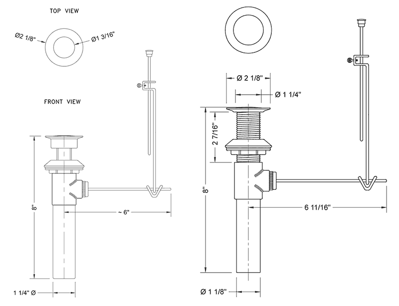 1 1/2 bathroom sink drain