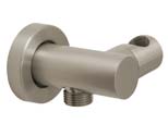 Round water supply elbow with handshower holder
