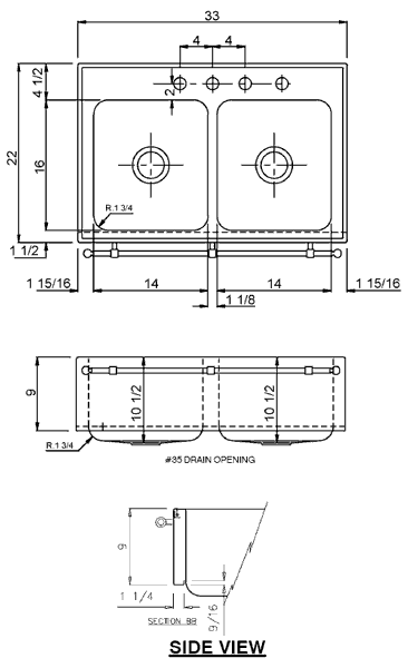 Culinary Gourmet Stainless Steel Kitchen Sinks