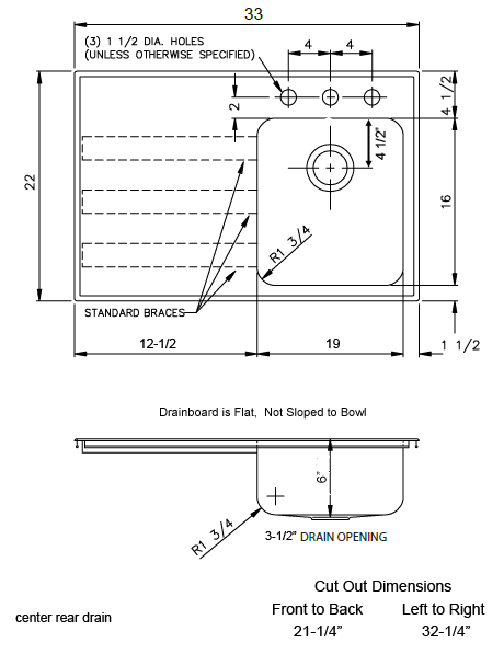 Ada Compliant Sinks With Drainboards Stainless Steel