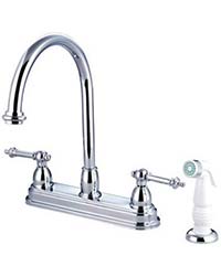 Kitchen faucet with side spray
