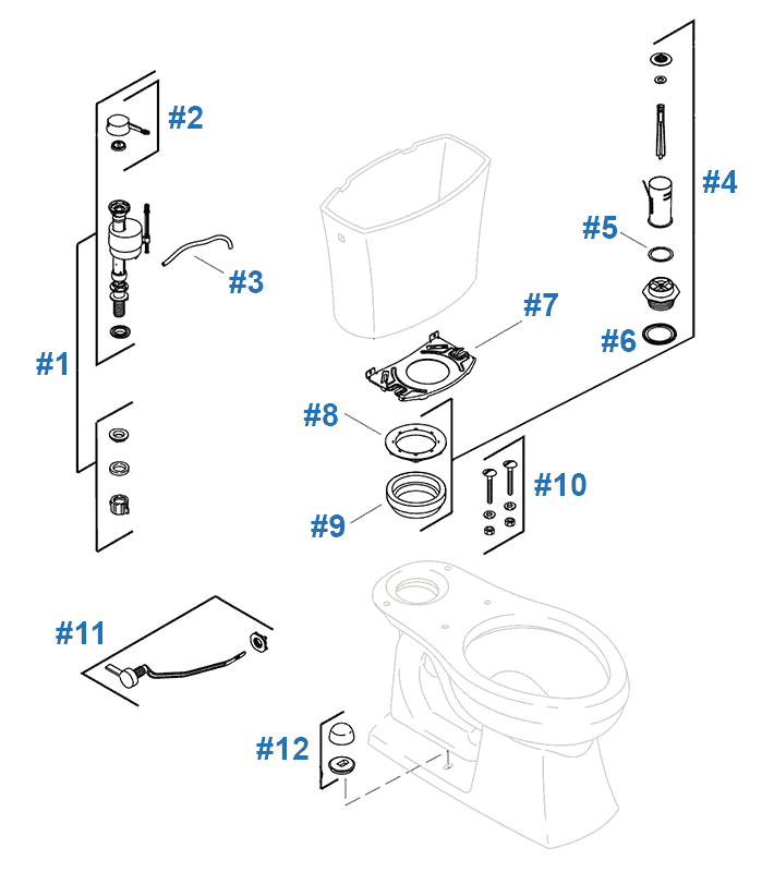 Kelston toilet parts by Kohler