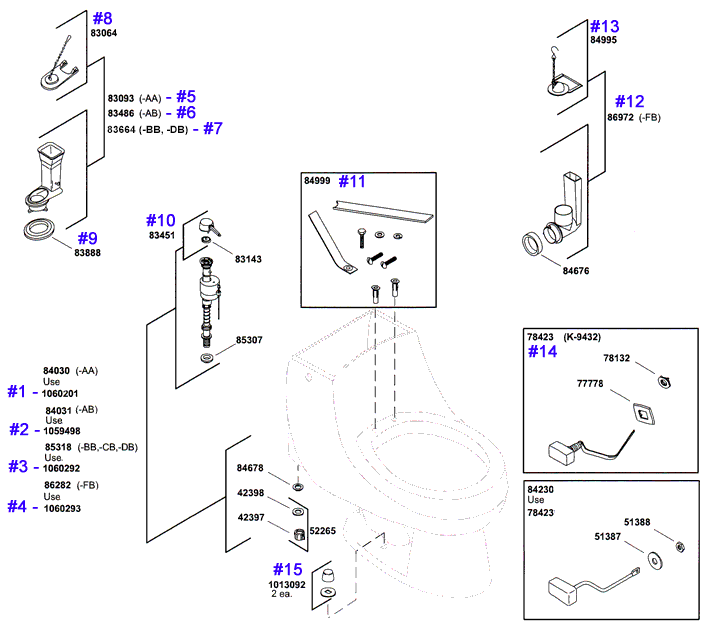 Rosario toilet repair parts