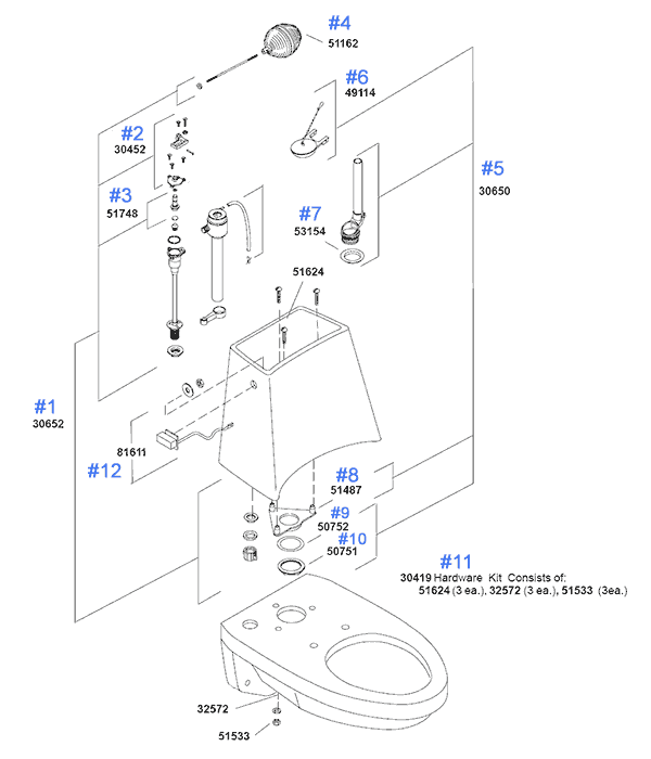 Wellesley toilet repair parts