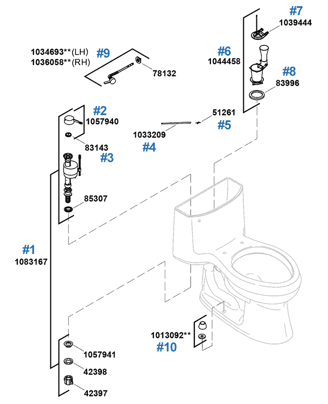 Cimarron toilet repair parts