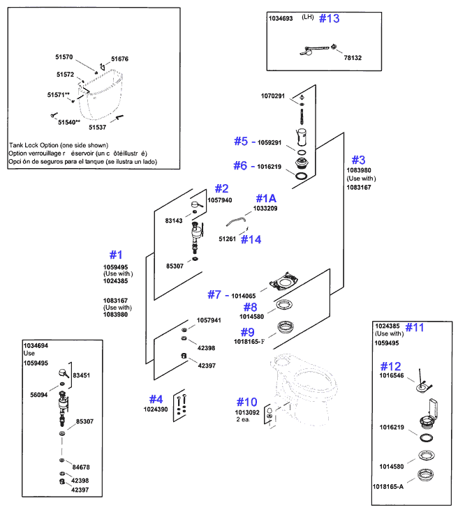 Cimarron toilet replacement parts by Kohler