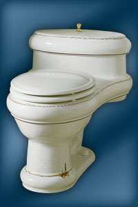 Kohler Fables and Flowers pattern on Revival toilet