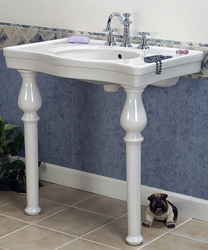 Lavatory Consoles - Victorian style 2-legged bathroom sinks