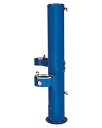 Most Dependable foot and shower tower with two hi-lo ADA compliant drinking fountains