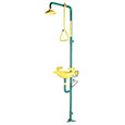 Emergency shower/eyewash combo