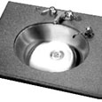 Stainless bathroom sink