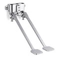 Foot valve for sink