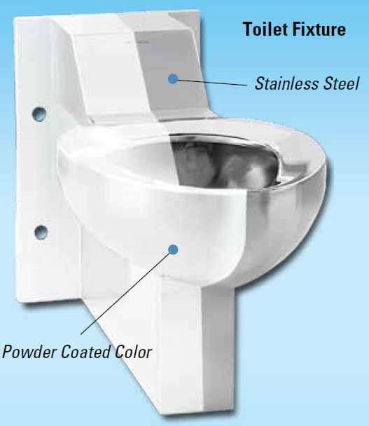 Stainless Steel Wall Mounted Toilets For High Abuse