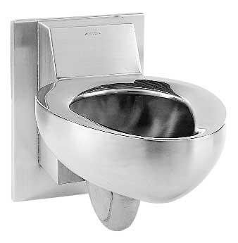 Stainless steel wall mounted toilets for high abuse installations