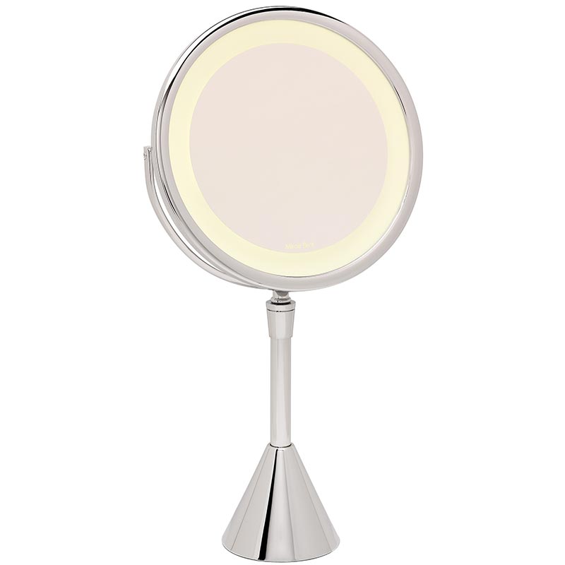 Miroir Brot Illuminated Vanity Mirrors Miroir Brot Vanity Table Top Mirror Elegance In Chrome Finish
