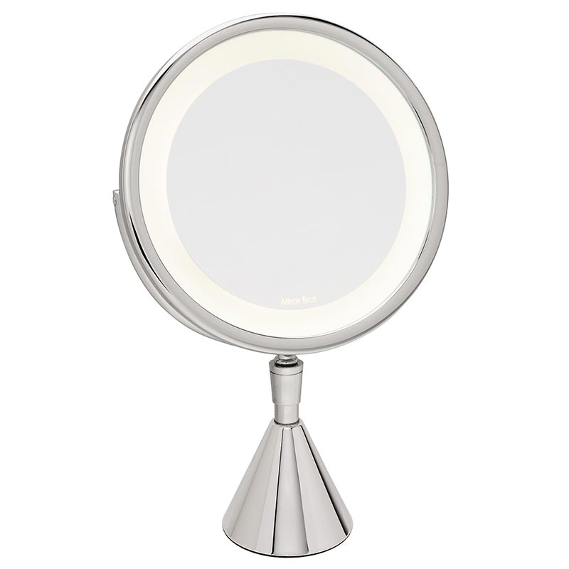 Miroir Brot Illuminated Vanity Mirrors Miroir Brot Vanity Table Top Mirror Petite Elegance In Chrome Finish
