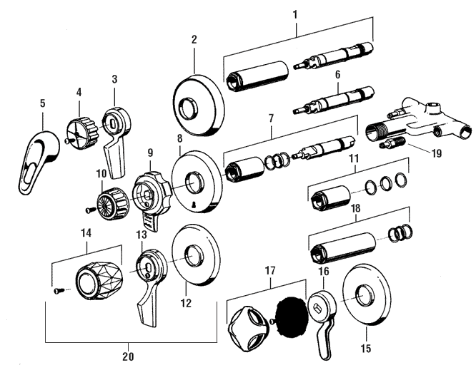 Mixet Shower Faucet Parts