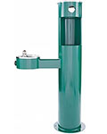 Most Dependable 10135 single pedestal-style water bottle filling station with single drinking fountain arm
