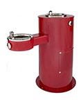 Chilled double bowl pedestal drinking fountain