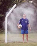 Large pedestal-style sports and playing field mister
