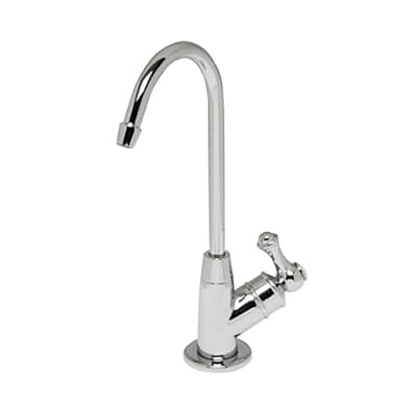 Mountain Plumbing single use faucet with round base and angled side handle