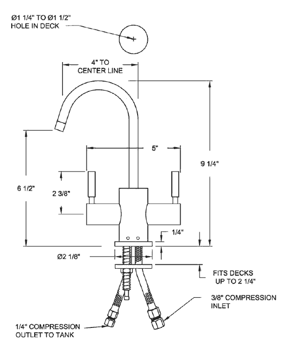 Pointofuse hot water dispenser faucets