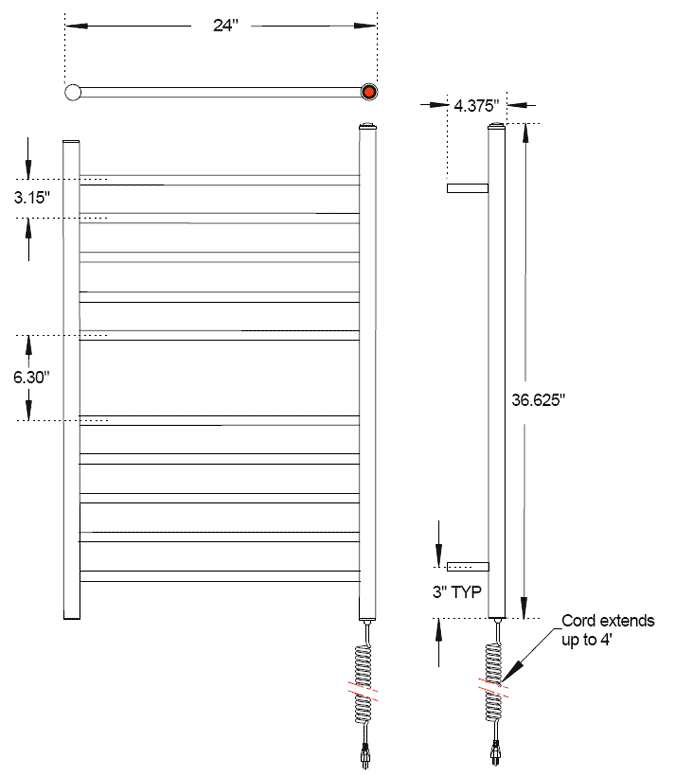 Bringing you Myson electric towel warmers/heaters for kitchens and baths