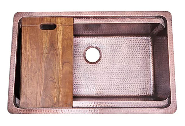 Nantucket single bowl copper undermount kitchen sink