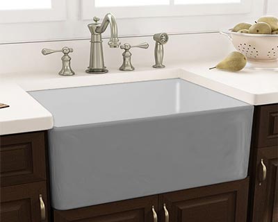 Gray Fireclay Single Bowl Inch Kitchen Sink Gray Fireclay Single Bowl Inch Kitchen Sink