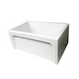Decorative front fireclay single bowl farmhouse sink