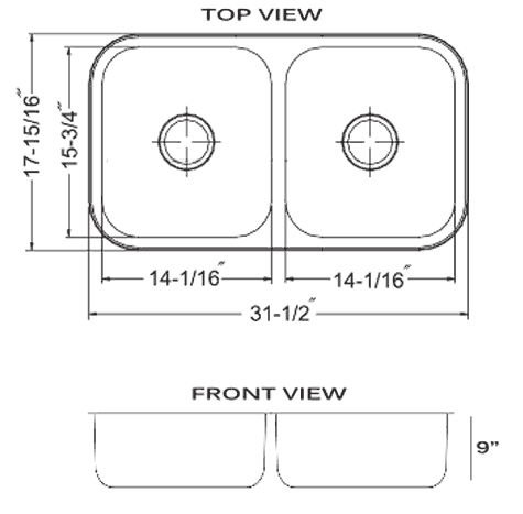 Heavy Duty Stainless Steel Undermount Kitchen Sinks