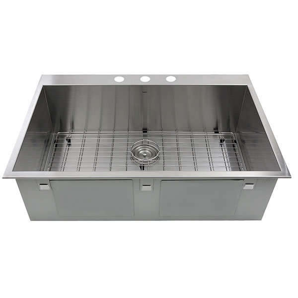 Zero Radius Single Bowl Top Mount Sinks