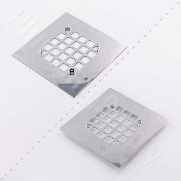 Shower drain covers for acrylic, fiberglass, metal, and tile