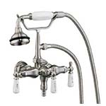Unique leg tub faucet